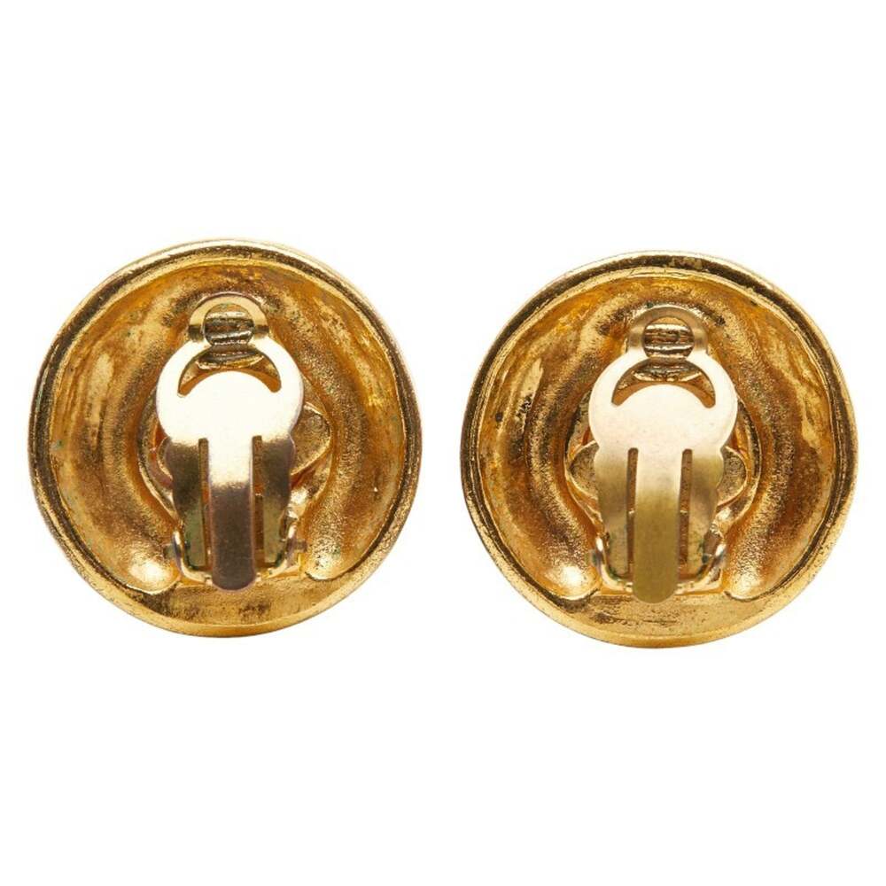 Chanel Cc Logo Round Clip-On Earrings #228896C50B - Picture 3 of 5